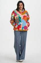 Abstract Floral Hartley Zip Up Fleece