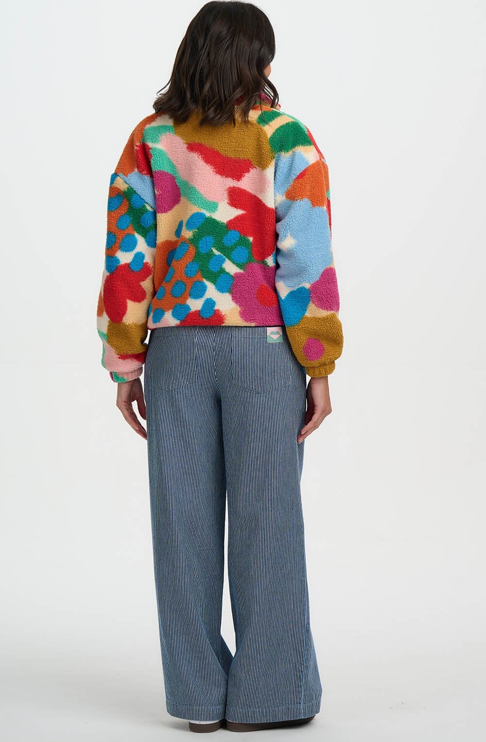 Abstract Floral Hartley Zip Up Fleece