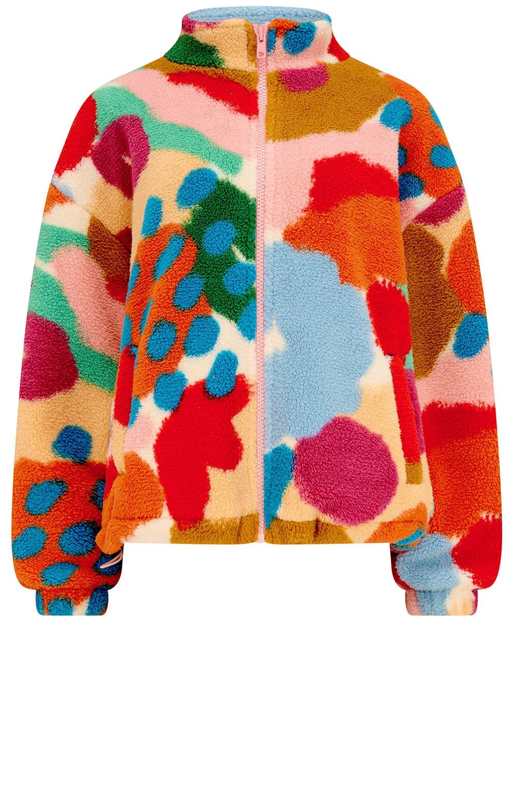 Abstract Floral Hartley Zip Up Fleece