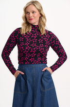 Black and Pink Doodle Star Annika Jersey Top