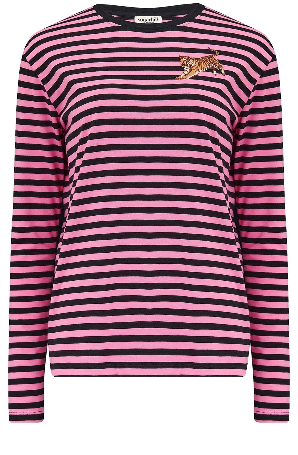 Black and Pink Leaping Tiger Brunswick Jersey Top