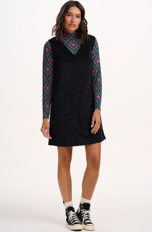 Black Corduroy Kacy Tunic Dress