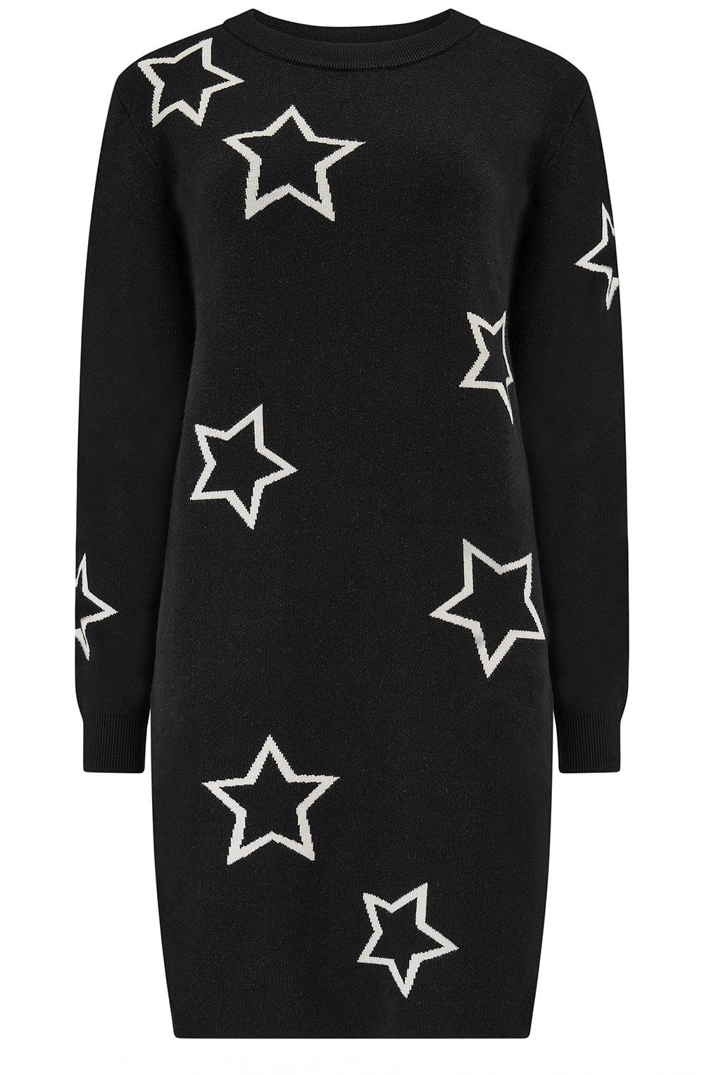 Black Knitted Star Verity Dress