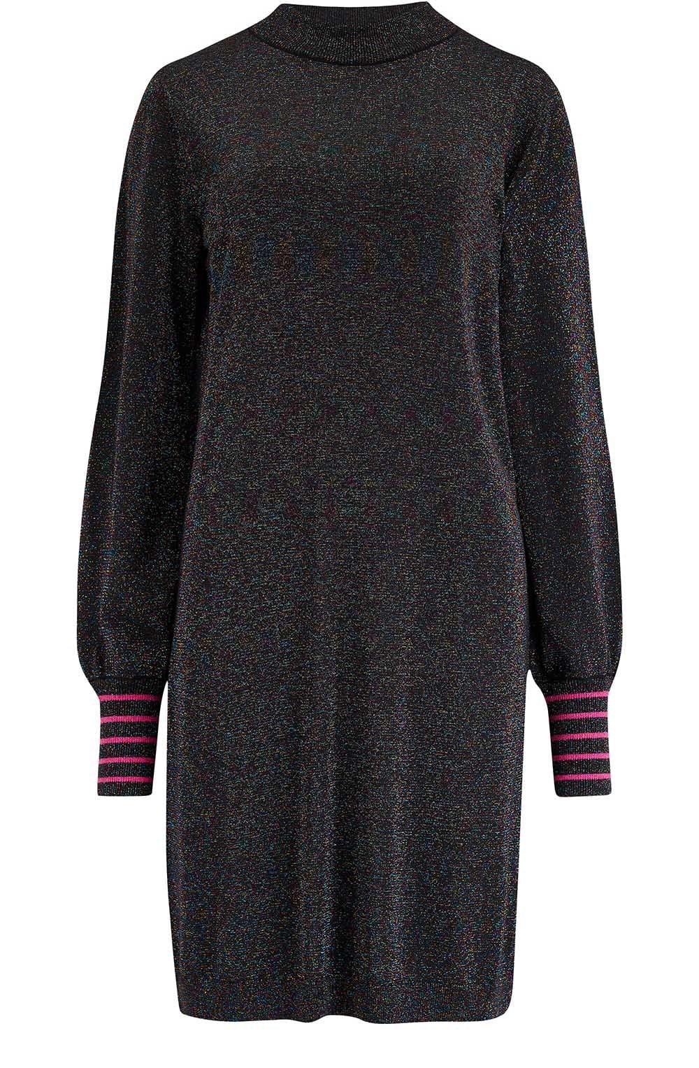 Black Rainbow Sparkle Knitted Julieta Dress