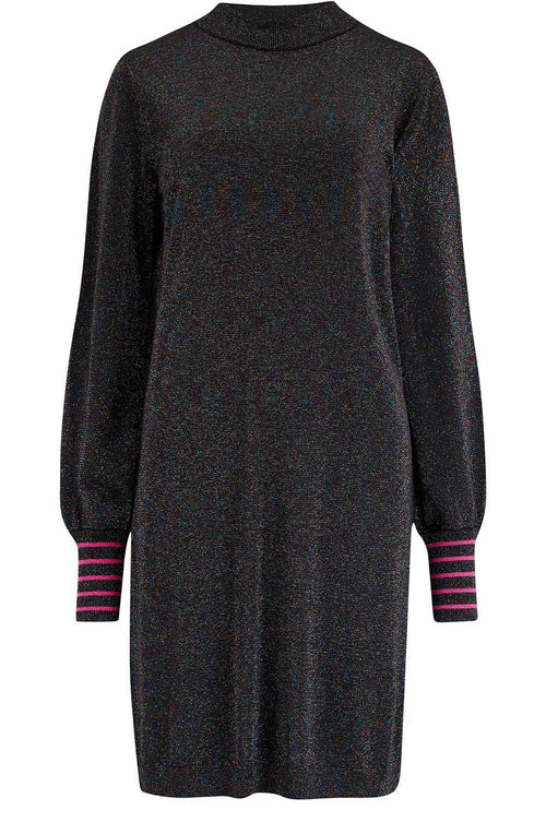 Black Rainbow Sparkle Knitted Julieta Dress