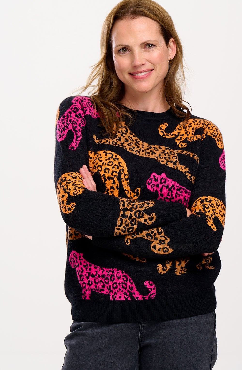 Black Running Leopards Thalia Jumper