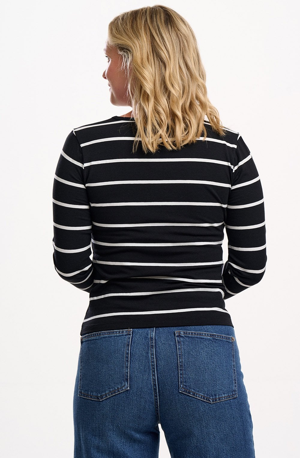 Black Stripes and Leopard Josie Jersey Top