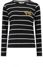 Black Stripes and Leopard Josie Jersey Top