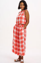 Bruna Tropical Gingham Sleeveless Top