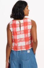Bruna Tropical Gingham Sleeveless Top