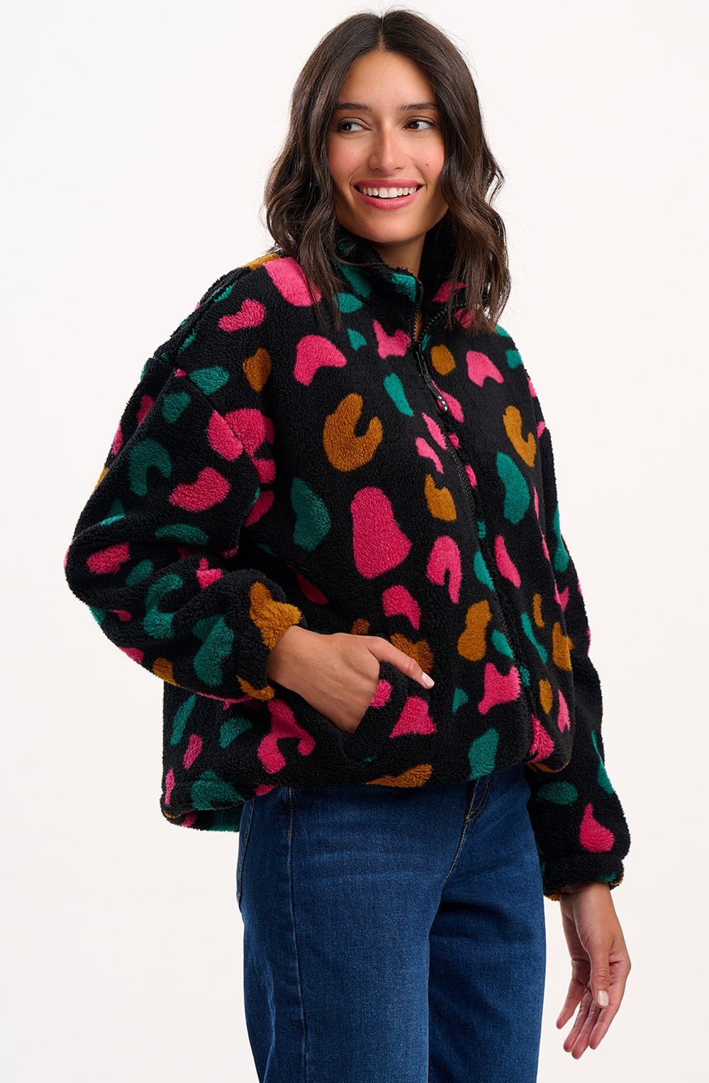 Colourful Shapes Hartley Zip Up Fleece