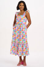 Estelle Ruffle Sleeve Geometric Sundress