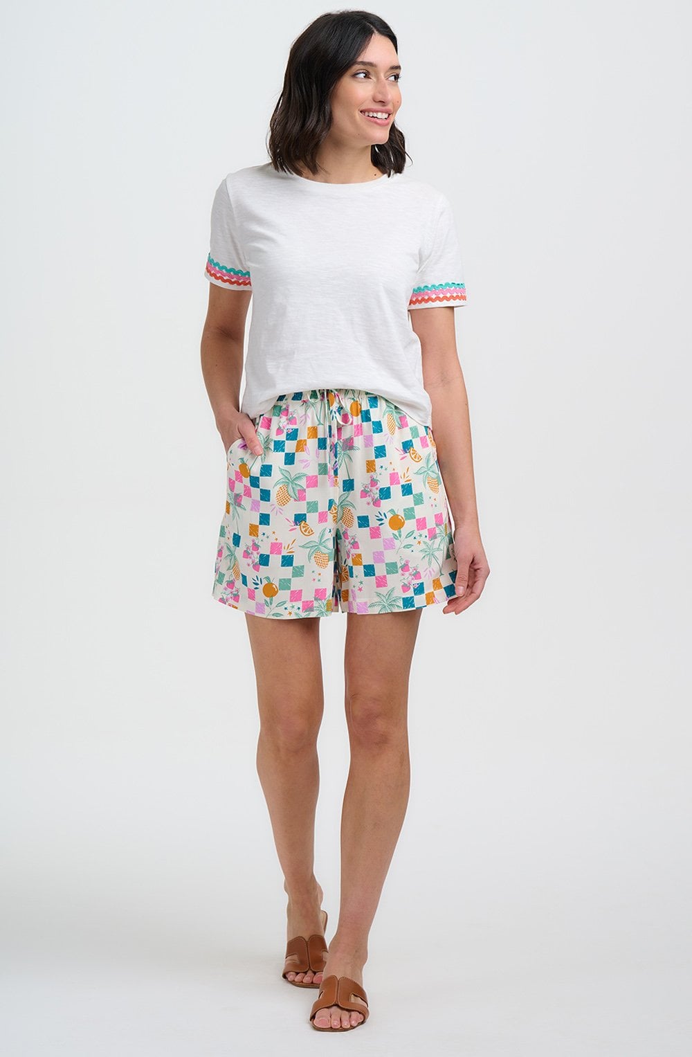 Fruit Checkerboard Patty Shorts