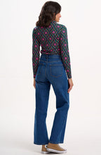 Green and Pink Flower Explosion Annika Jersey Top