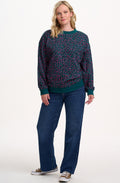 Green and Pink Layered Brush Stroke Eadie Sweatshirt