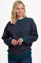 Green and Pink Layered Brush Stroke Eadie Sweatshirt