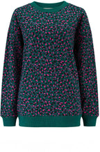 Green and Pink Layered Brush Stroke Eadie Sweatshirt