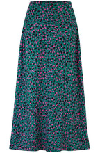 Green and Pink Layered Brush Stroke Krista Skirt
