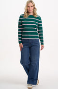 Green Colour Pop Stripe Josie Jersey Top