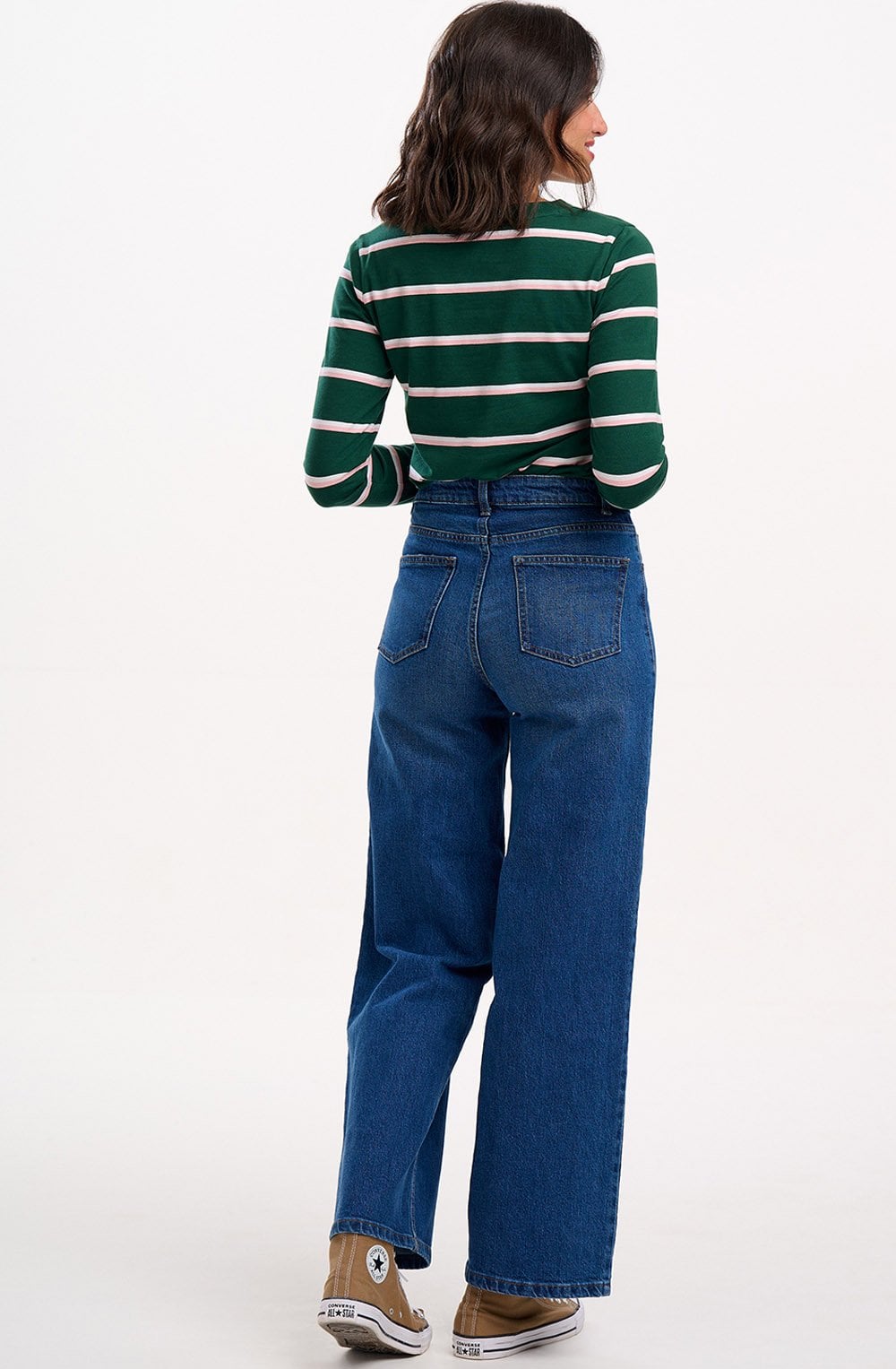 Green Colour Pop Stripe Josie Jersey Top