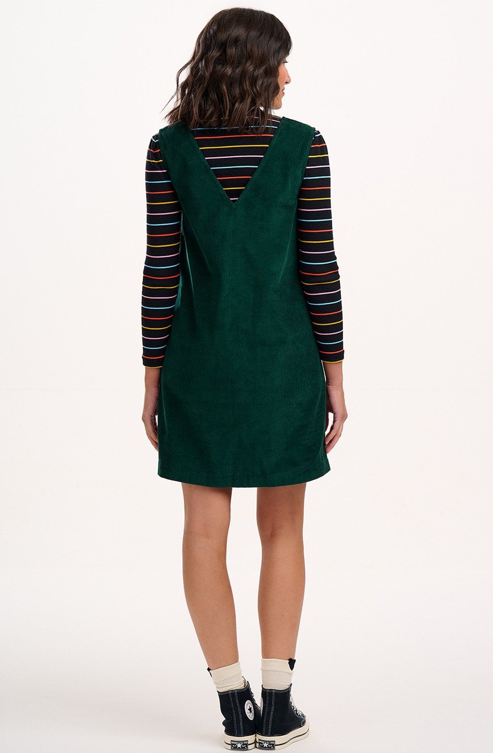 Green Corduroy Kacy Tunic Dress