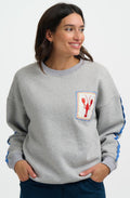 Grey Marl Eadie Lobster Sweatshirt
