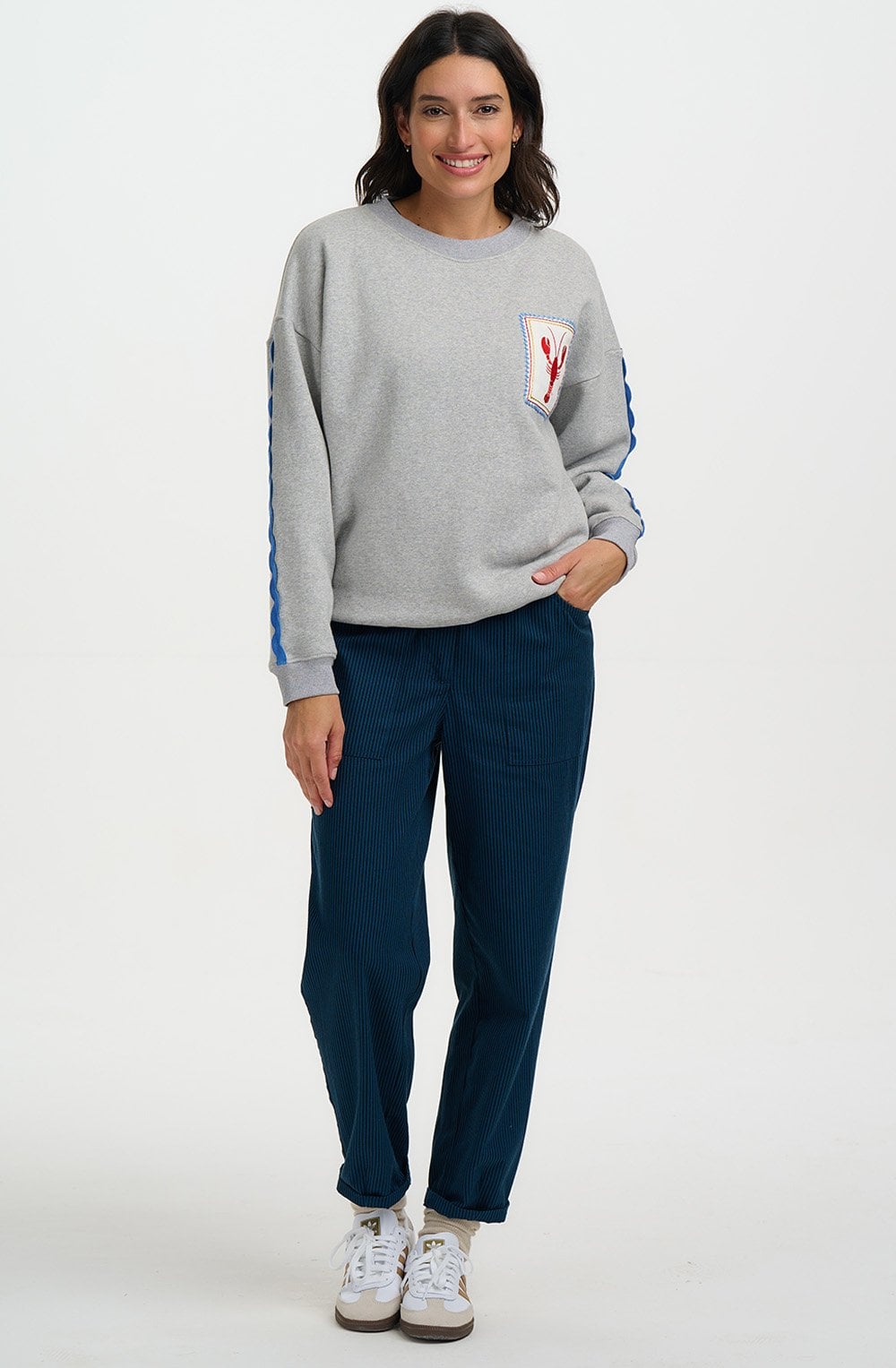Grey Marl Eadie Lobster Sweatshirt