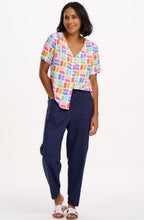 Hatty Off White Multicoloured Geometric Blouse