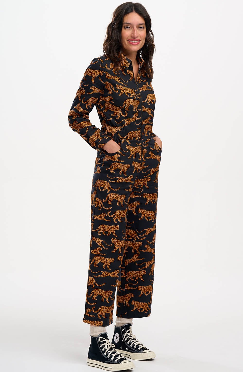 Leopard Gertie Cropped Jumpsuit