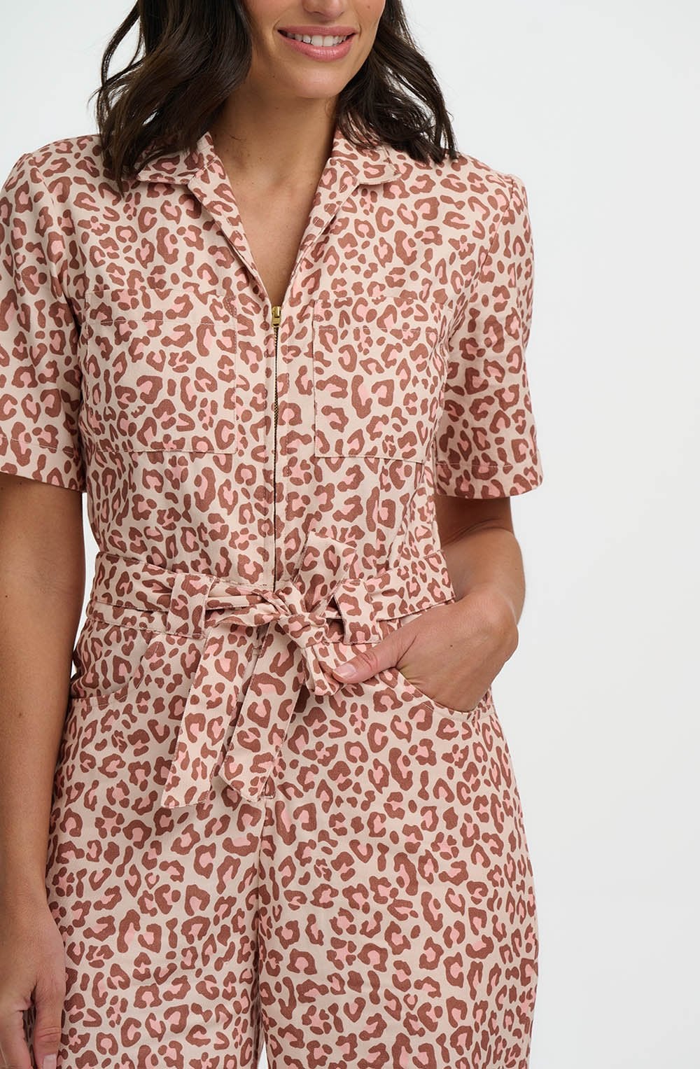Leopard Print Meredith Boilersuit