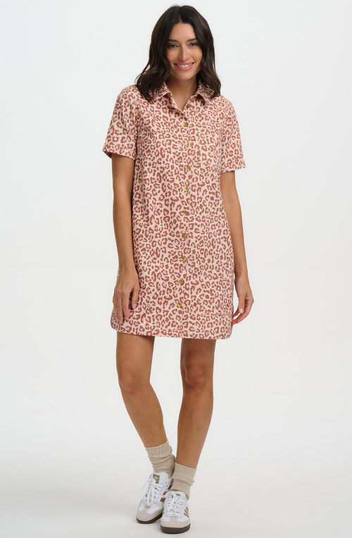 Leopard Print Zoe Shirt Dress