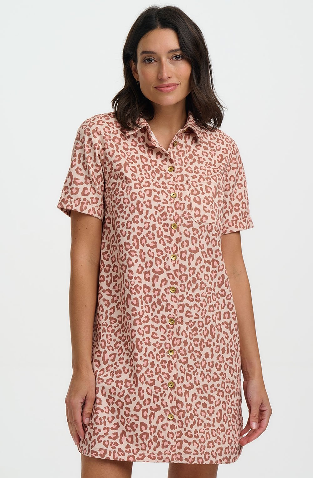 Leopard Print Zoe Shirt Dress