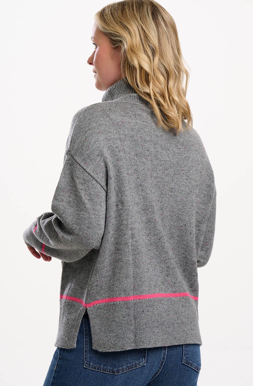 Light Grey Flecked Oversized Keli Jumper