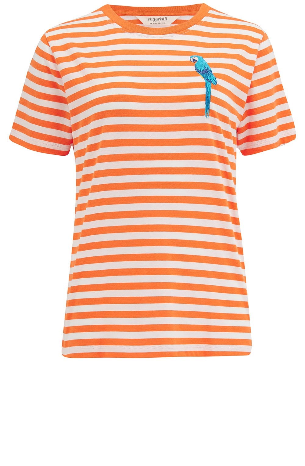 Maggie Off White and Orange Parrot T Shirt