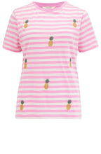Maggie Off White and Pink Pineapple T Shirt