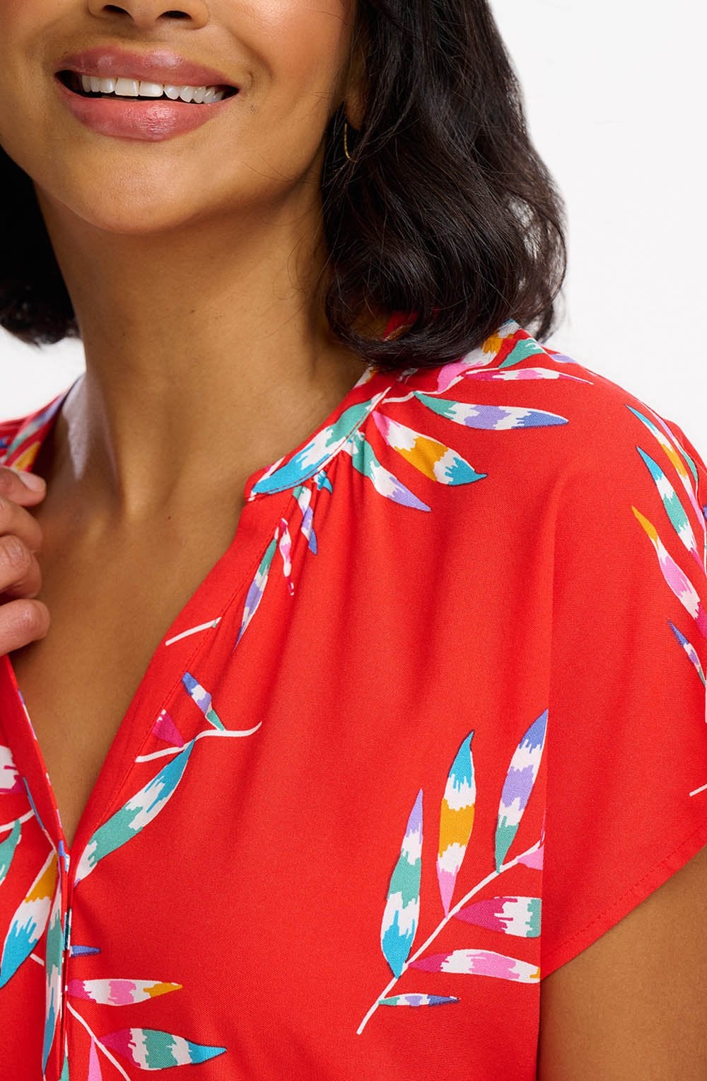 Marielle Red Rainbow Blouse