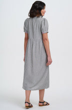 Monochrome Stripe Ruby Midi Smock Dress