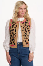 Natural Leopard Natalie Knitted Waistcoat