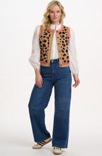 Natural Leopard Natalie Knitted Waistcoat