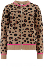 Natural Leopard Solana Knitted Bomber