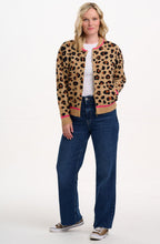 Natural Leopard Solana Knitted Bomber