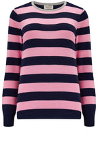 Navy and Pink Rowena Jumper