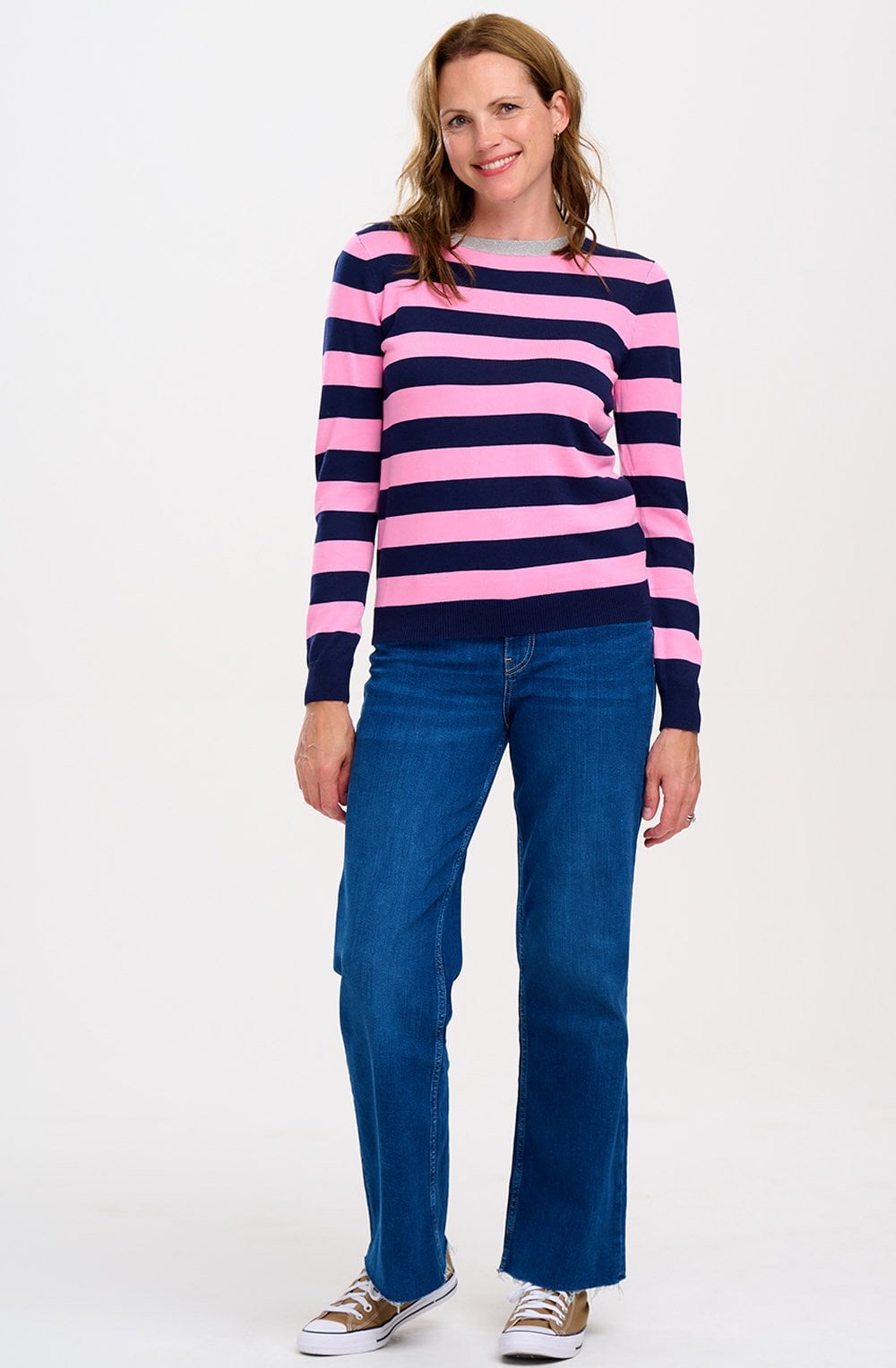 Navy and Pink Rowena Jumper