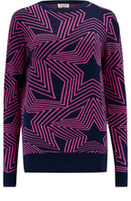 Navy and Pink Star Explosion Rosie Jumper