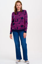 Navy and Pink Star Explosion Rosie Jumper