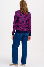 Navy and Pink Star Explosion Rosie Jumper