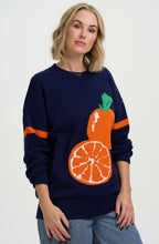Navy Orange Squeeze Leona Jumper