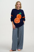 Navy Orange Squeeze Leona Jumper