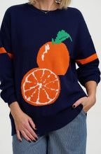 Navy Orange Squeeze Leona Jumper