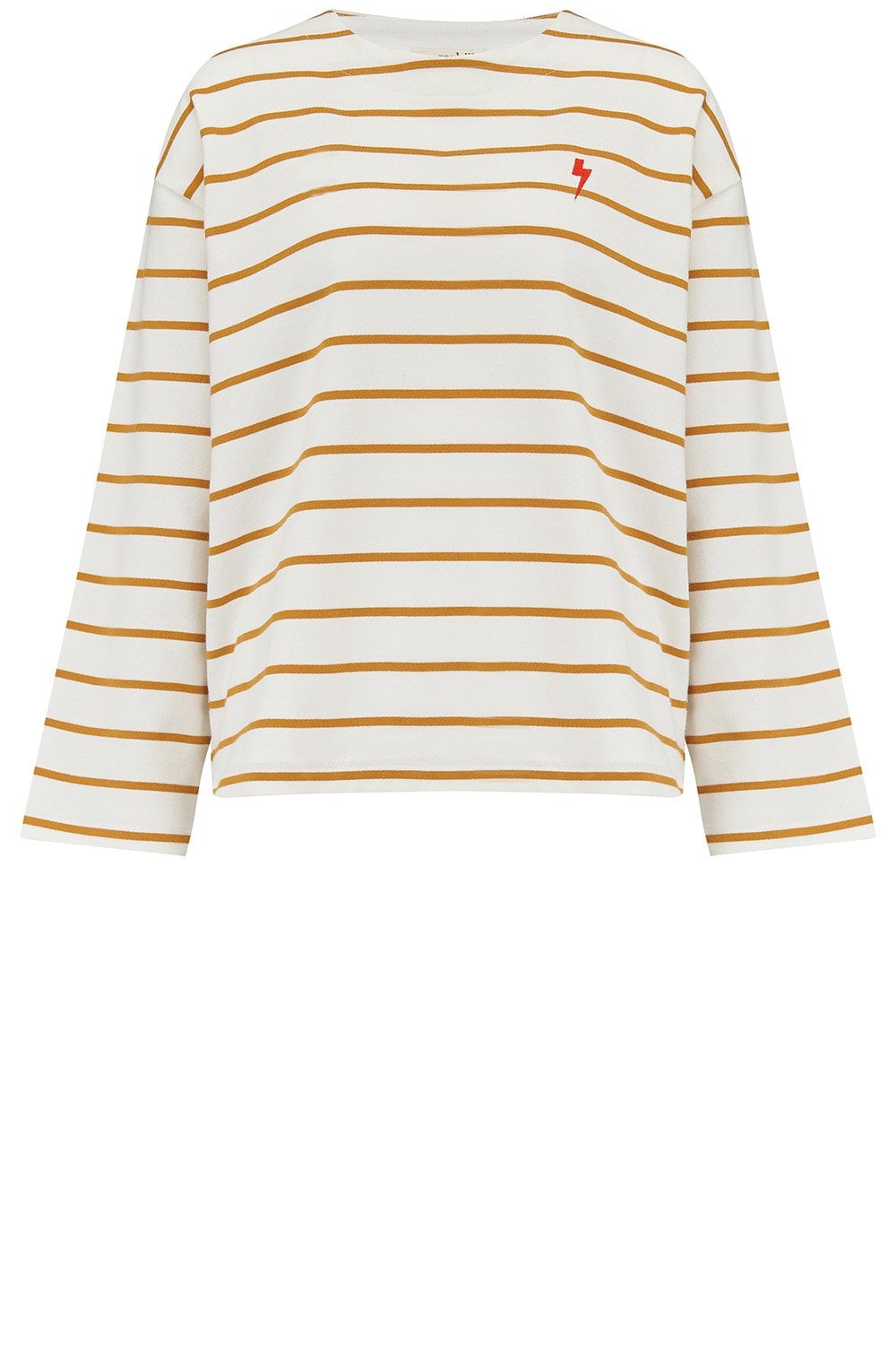 Off White and Tan Lightning Strike Billie Top